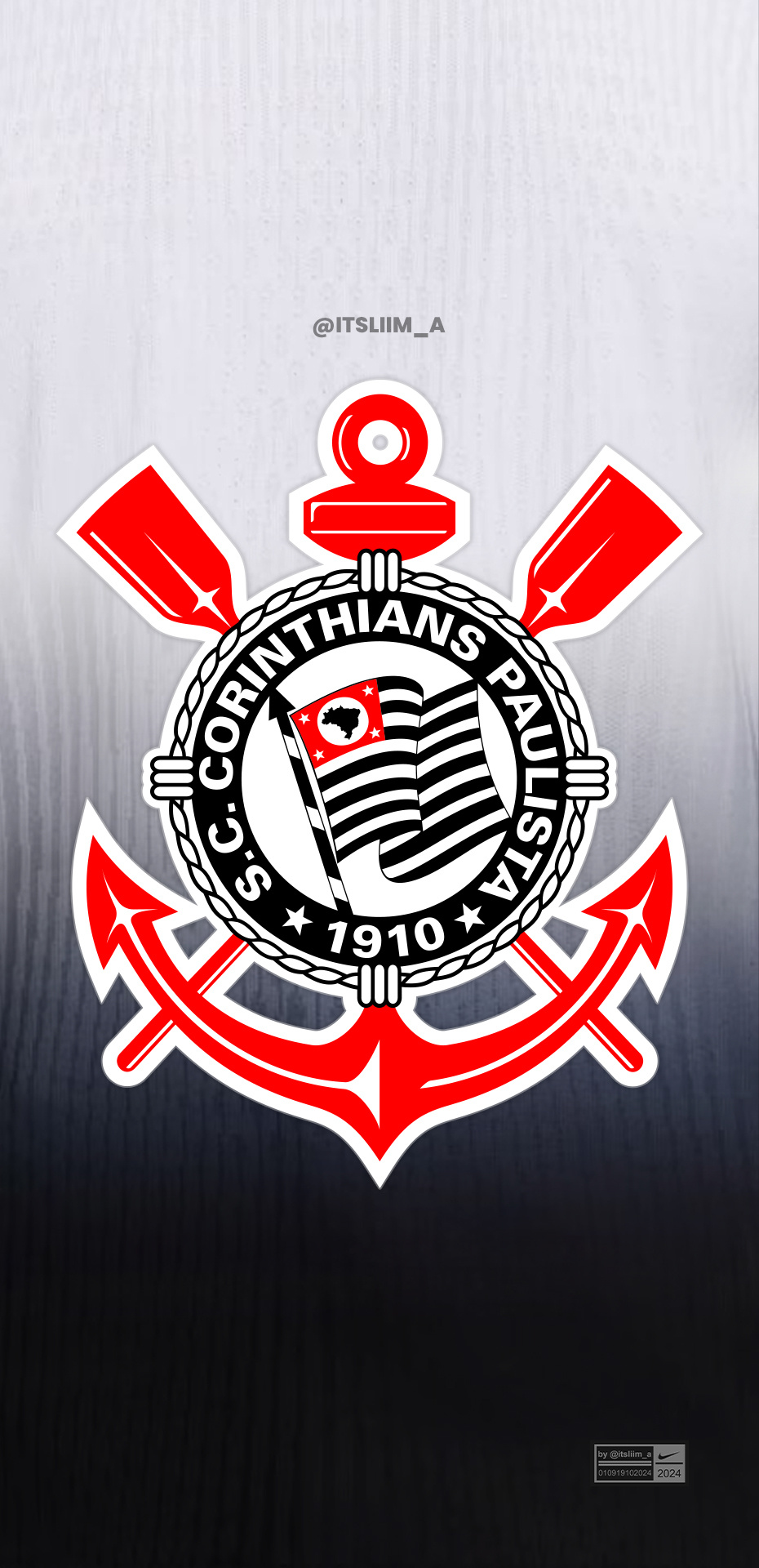 Fundo de tela do Corinthians Escudo da camisa I do Corinthians 2024/25