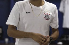 Dentinho nos vestirios antes da partida entre So Paulo x Corinthians, realizada esta tarde no estdio Arena de Barueri, pela 16 rodada do Campeonato Paulista 2011