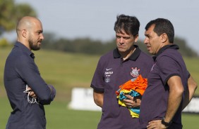Alessandro, Fbio Carille e Leandro Silva no treino da tarde pela Florida Cup 2017