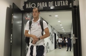 Rodriguinho no vestirio da Arena Corinthians