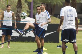 Jogadores treinando para encarar o Botafogo na prxima segunda-feira