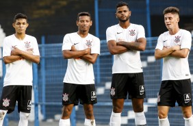 Adson, Ruan, Nathan e Rafinha no jogo contra o So Caetano Sub-20