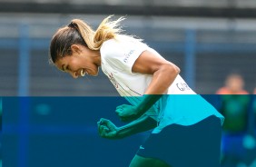 Gabi Nunes vibra em comemorao ao gol marcado contra o Taubat, pelo Paulista feminino
