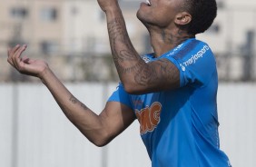 Gustavo durante primeiro atividade preparatrio para jogo contra o Flamengo
