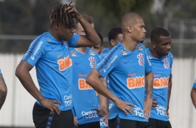 Mateus Jesus e Joo Victor durante primeiro treino antes do jogo contra o Flamengo