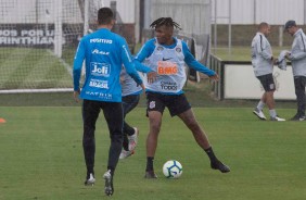 Matheus Jesus no primeiro treino aps eliminao para o Flamengo, pela Copa do Brasil