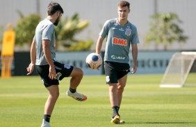 Mndez no ltimo treino antes da final contra o Palmeiras, pelo Paulisto 2020
