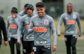 Roni no ltimo treino do Corinthians antes do jogo contra o Sport