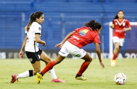 Kati durante partida contra o Santiago Morning pela Libertadores 2020
