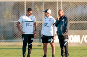 Fernando Lzaro, Flvio de Oliveira e Mauro da Silva durante treino no CT Dr. Joaquim Grava