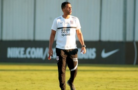 Fernando Lzaro durante ltimo treino do Corinthians antes do jogo contra o Huancayo