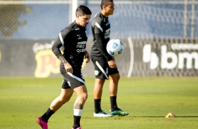 Fagner durante o ltimo treino do Corinthians antes do jogo contra o Amrica-MG