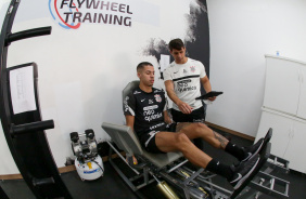Gabriel Pereira durante apresentao do elenco do Corinthians para temporada 2022