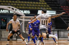 Pietro prepara finalizao Pietro durante jogo entre Corinthians e Bragana pelo Paulista de Futsal