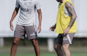 Igor Coronado e Renato em treino do Corinthians