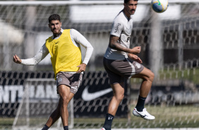 Pedro Raul e Gustavo Henrique treinam no Corinthians