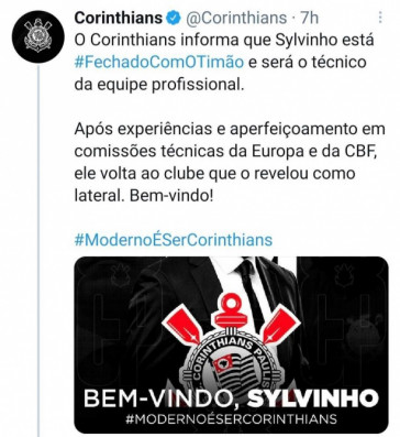 Sylvinho agora assume objetivos e diz que Corinthians quer ser campeão