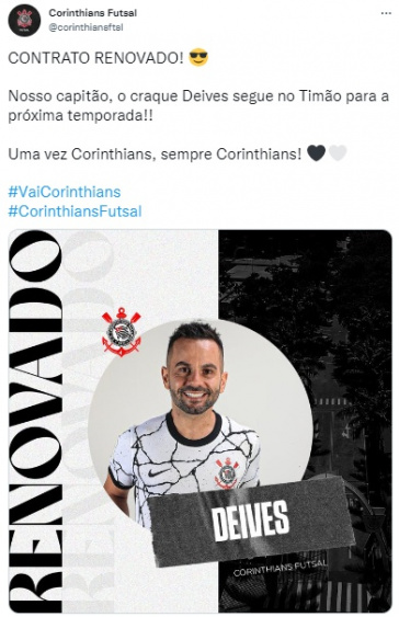 Deives renovou com o Corinthians