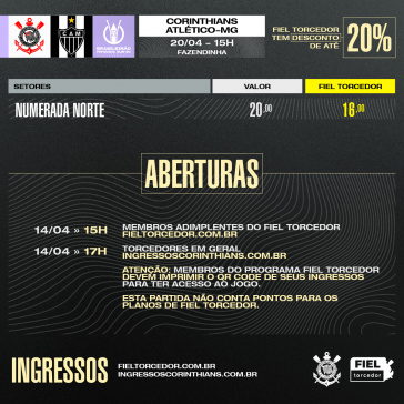 Brasileiro Feminino: venda de ingressos para o duelo contra o