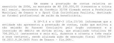 Com as devidas correes de inflao, o Corinthians foi condenado a devolver mais de R$ 700 mil  Prefeitura de Osasco