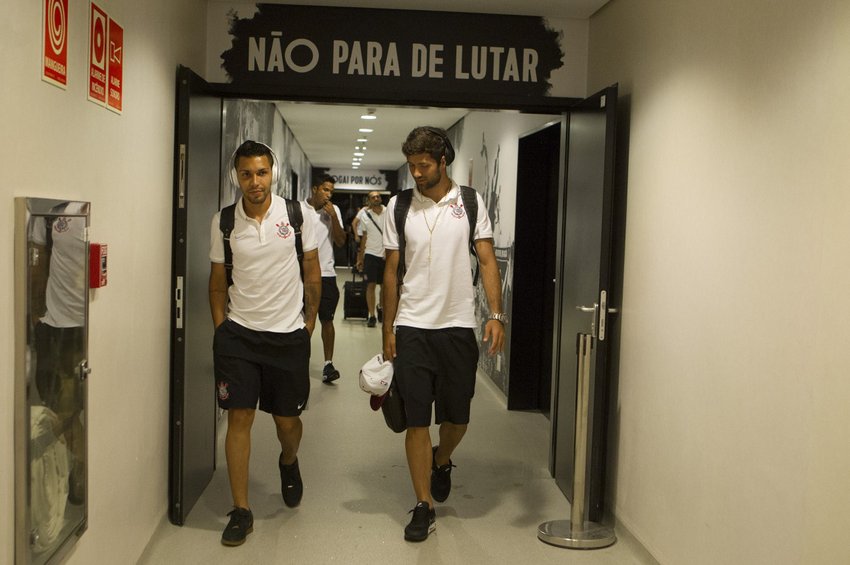 Nos vestirios antes do jogo realizado esta noite na Arena Corinthians entre Corinthians/Brasil x Once Caldas/Colmbia, jogo de ida vlido pela Pr Libertadores 2015