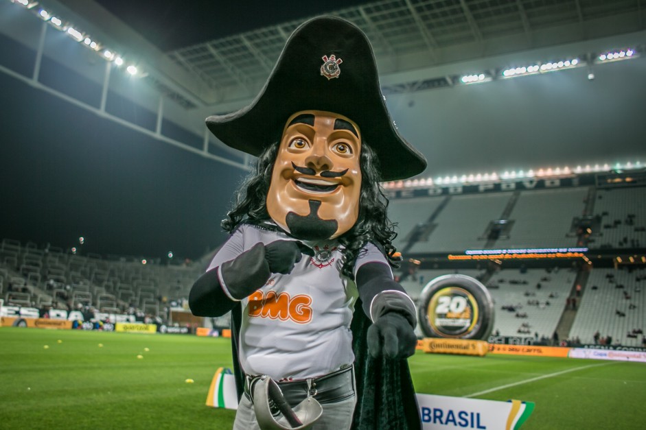 Mosqueteiro do Corinthians durante partida da Copa do Brasil