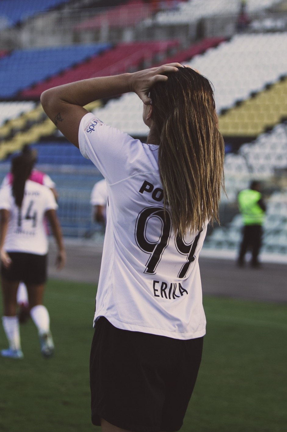 Erika no duelo contra o Flamengo, pelo Brasileiro Feminino 2019