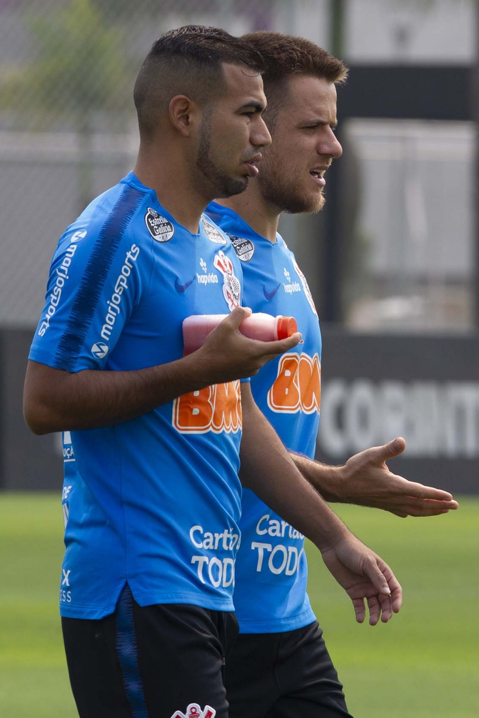 Sornoza e Ramiro no ltimo treino antes do jogo contra o Bahia, pelo returno do Brasileiro