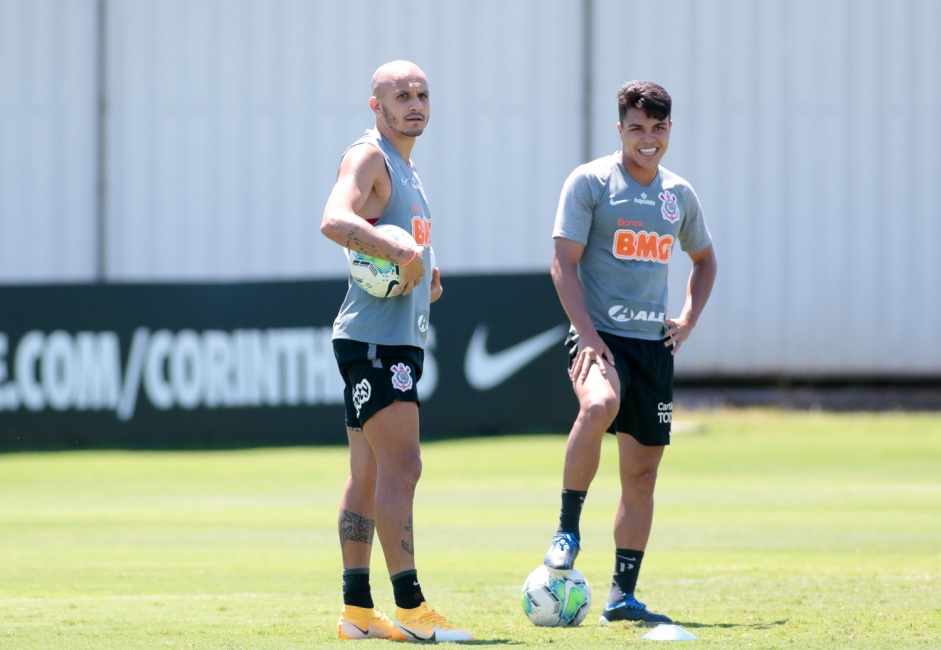 Fbio Santos e Roni seguem treinando para jogo diante o Gois, pelo Brasileiro