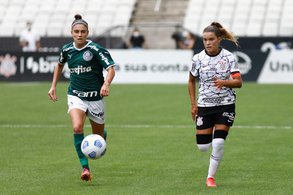 Tamires na vitria do Corinthians contra o Palmeiras pela Supercopa Feminina