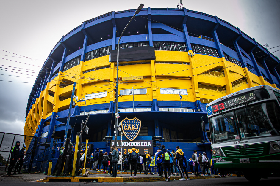 Estdio La Bombonera em dia de duelo entre Corinthians e Boca Juniors pela Libertadores 2022